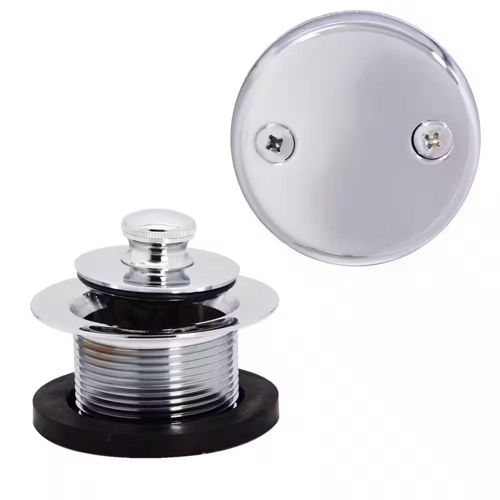 1-1/2 In. Bath Drain Waste and Overflow Assembly in Polished Chrome