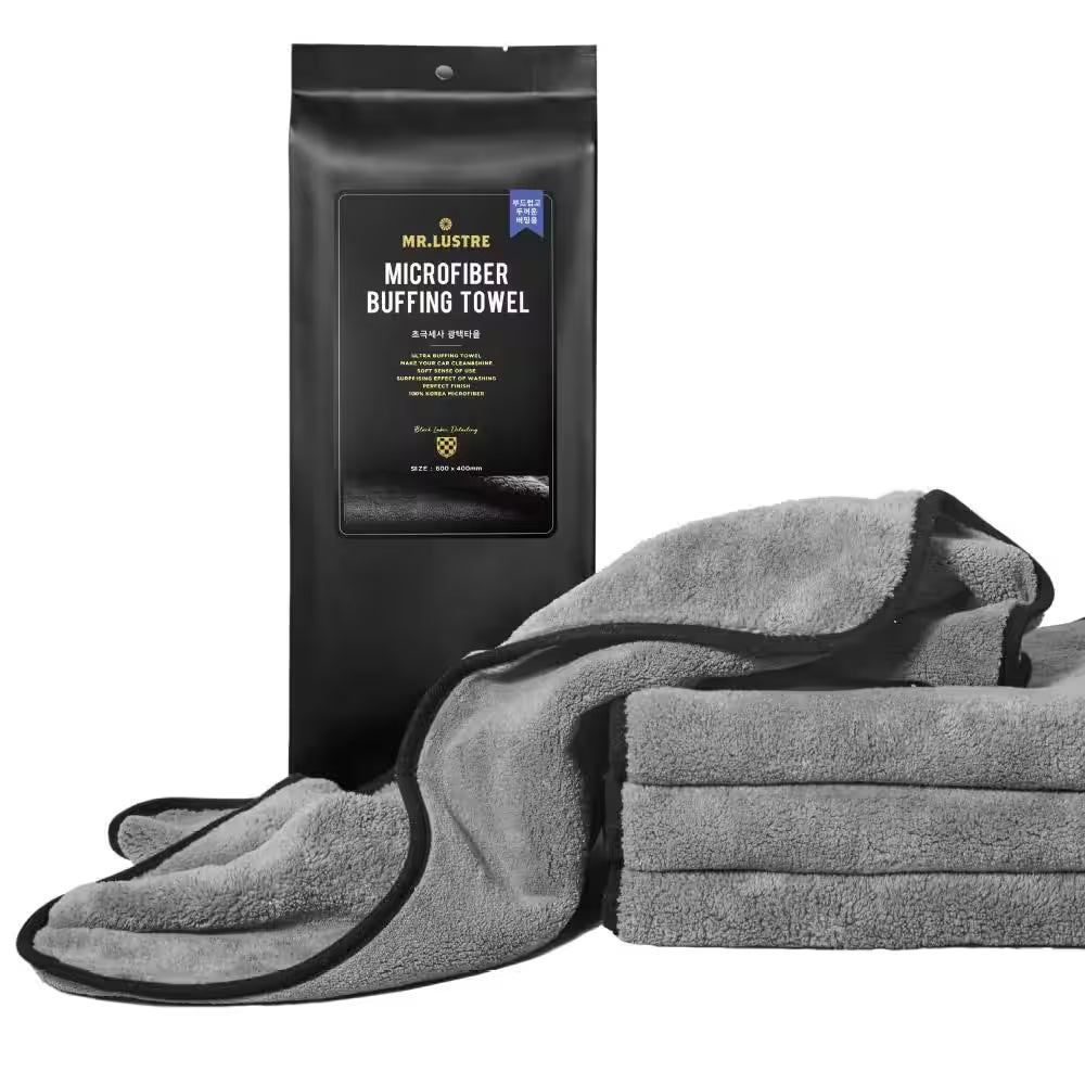 SNIPER Microfiber Double Sided, Car Detailing Towel, Quick and Easy Buffing Towel, Made in Korea, 3 Towels