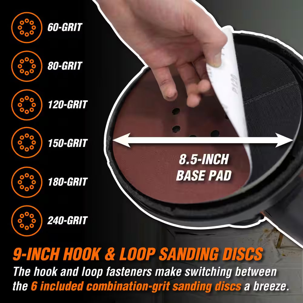 5 Amp Corded Variable Speed Drywall Sander with 15 Ft. Hose