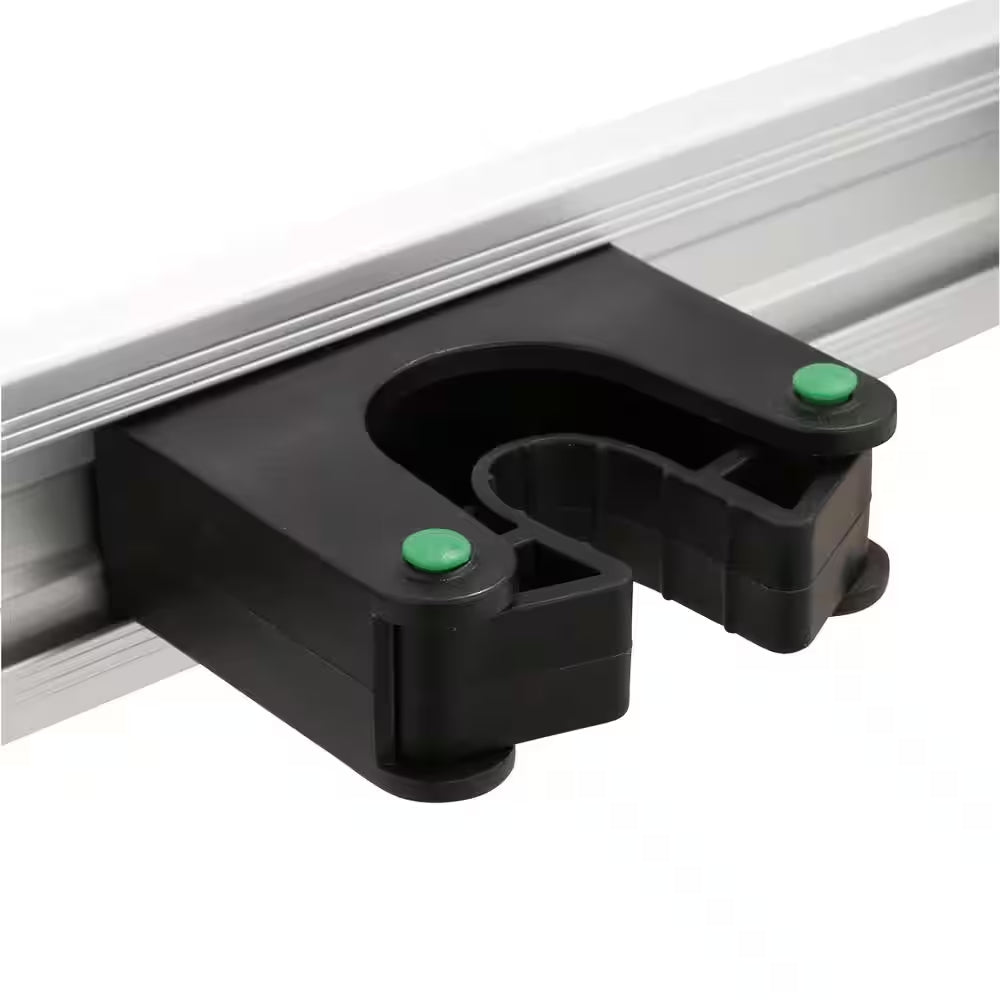 36 In. Adjustable Storage Wall Mount Tool Bar with 5 Rubber Grip Hooks in Black