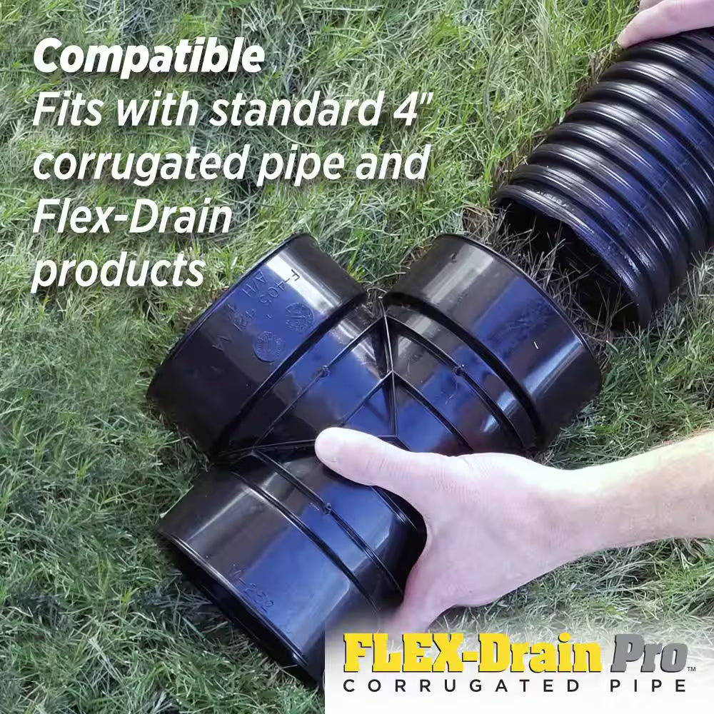 Flex Drain Pro 4 In. X 50 Ft. High Density Polyethylene Solid Drain Pipe