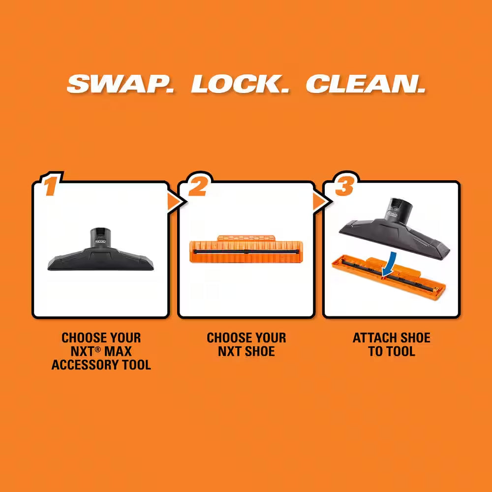 2-1/2 In. MAX2510 NXT Max Locking Floor Tool Shop Vacuum Attachment with Squeegee for  NXT Wet Dry Vacs