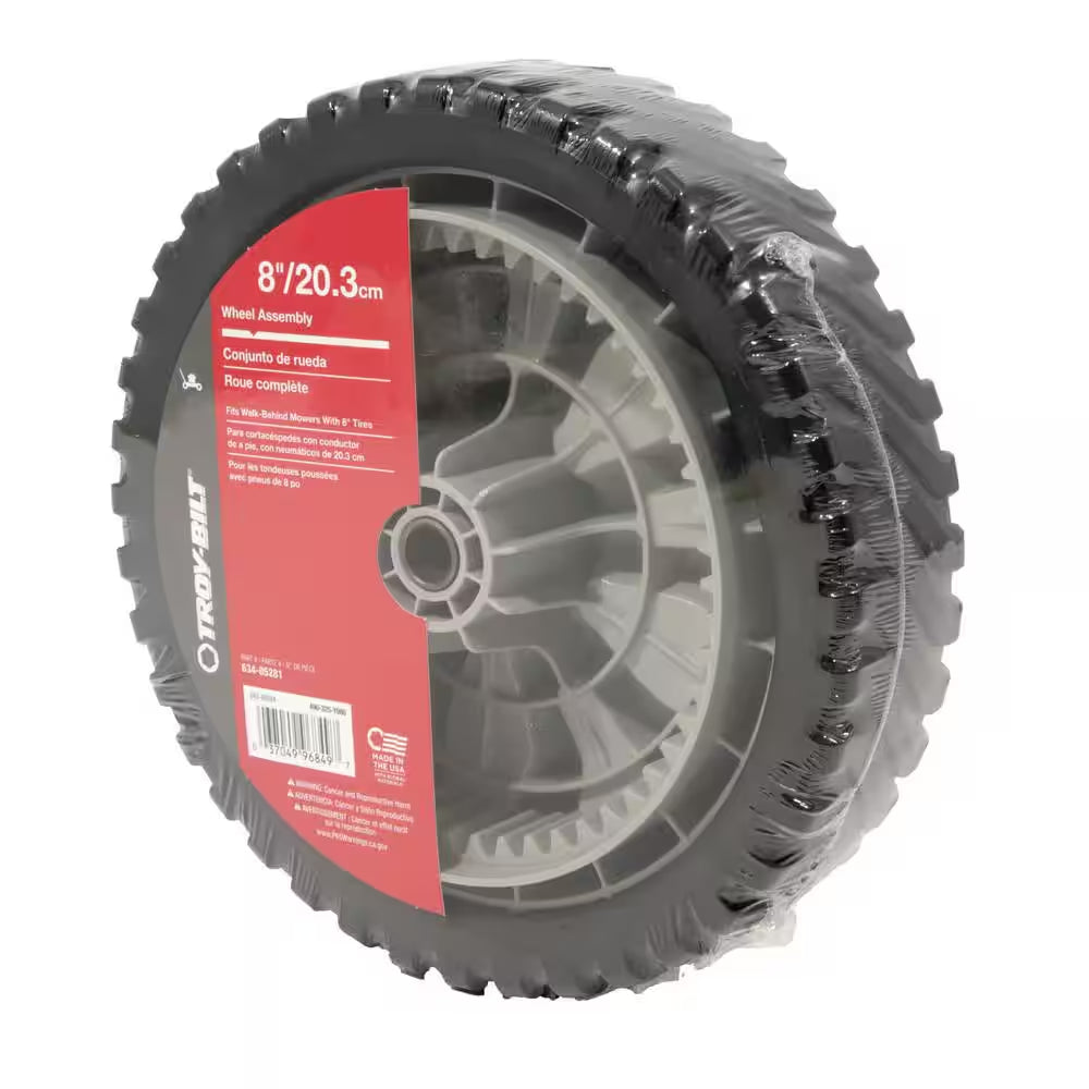 Original Equipment 8 In. Drive Wheel Assembly for Select Self Propelled Lawn Mowers, OE Number 634-05281A