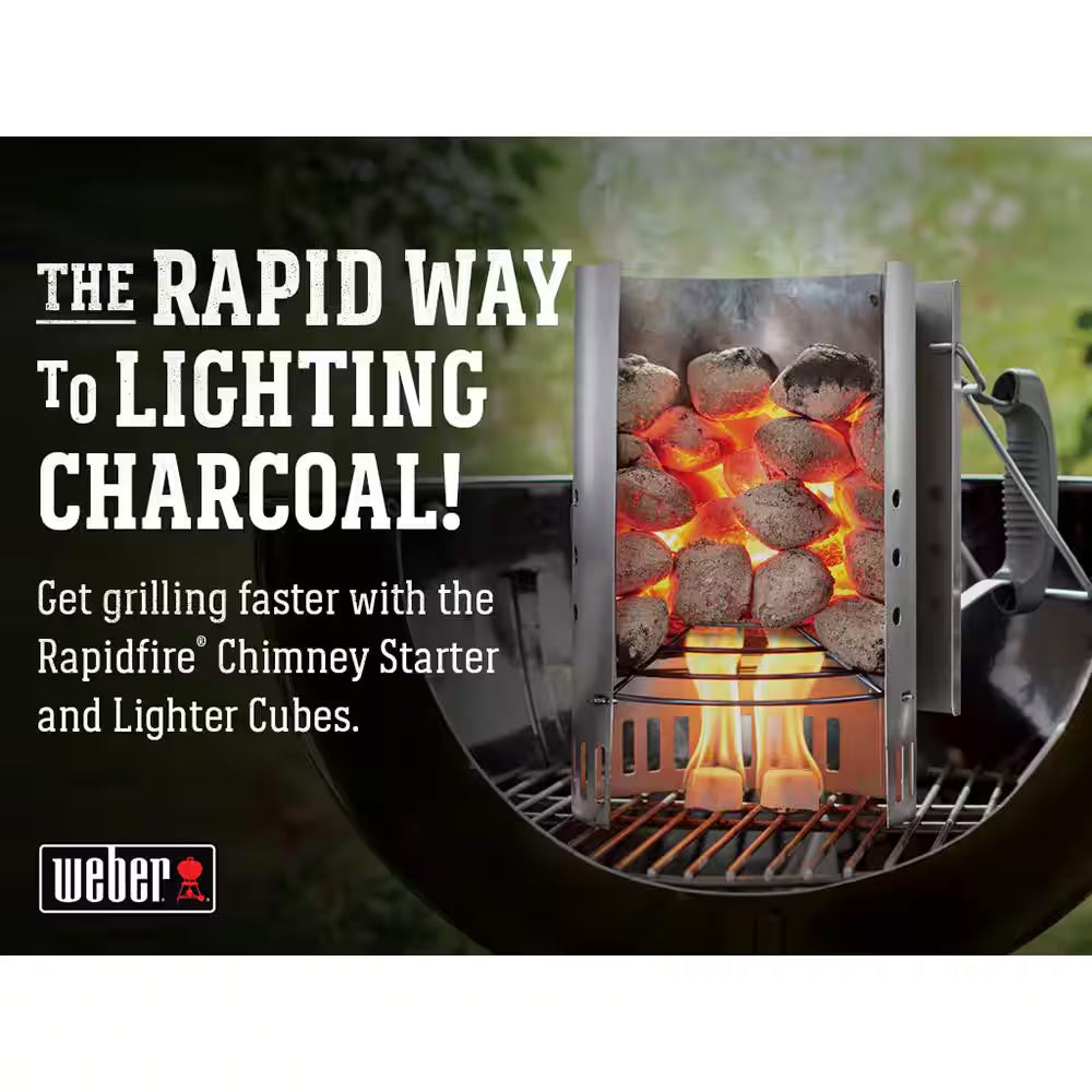 12.7 Inch Rapidfire Chimney Charcoal Starter for Use with Charcoal Grills