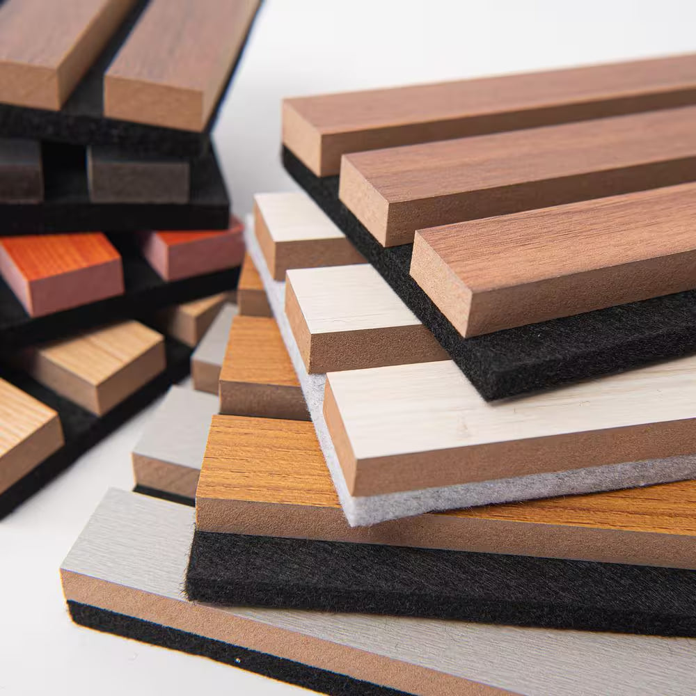 0.83 In. X 5 In. X 4.7 In. 8-Colour Samples, MDF Decorative Wall Paneling,Wood Slat Acoustic Panels for Ceiling and Wall