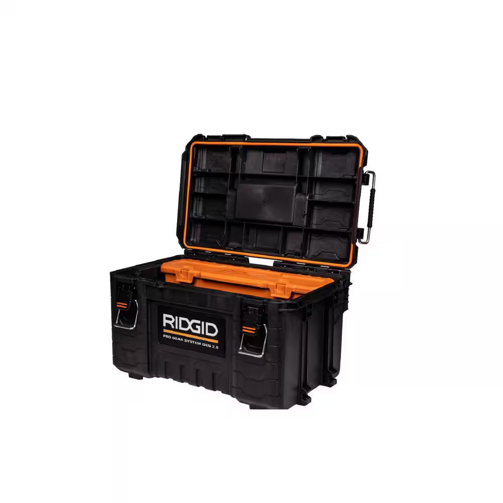 Pro Gear System Gen 2.0 Stackable Durable 22 In. Modular Tool Box Storage with Heavy Duty Latches and Handles