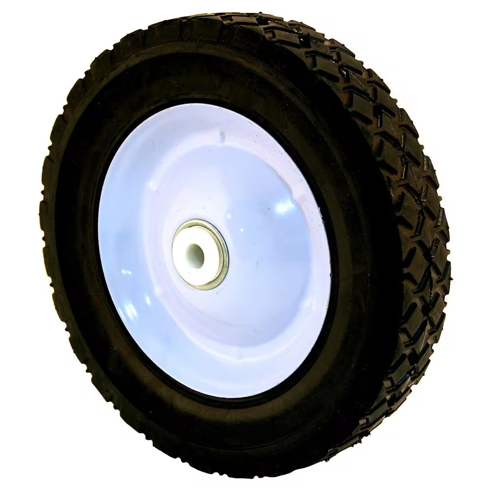 8 In. X 1.75 In. Universal Steel Wheel with Shielded Ball Bearings for Extended Life and an Offset Hub