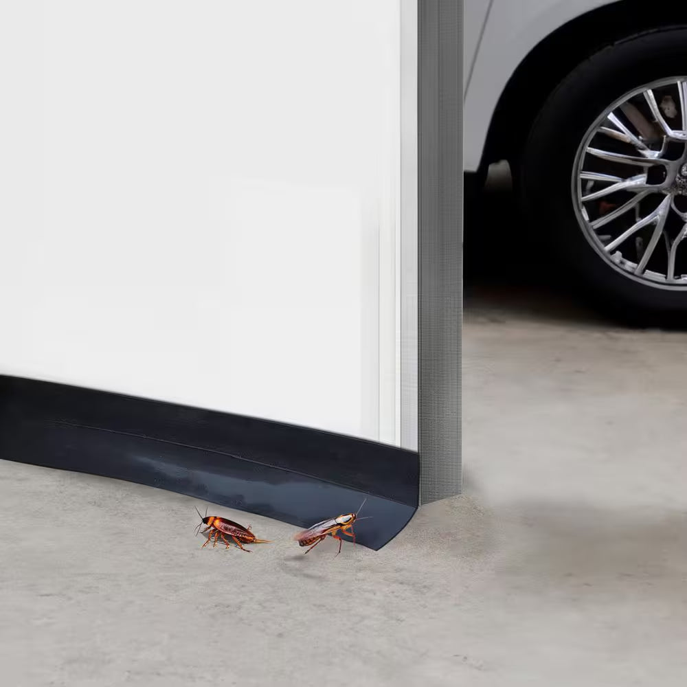 3 1/8 In. X 20 Ft. Self-Stick Garage Door Sweep Black