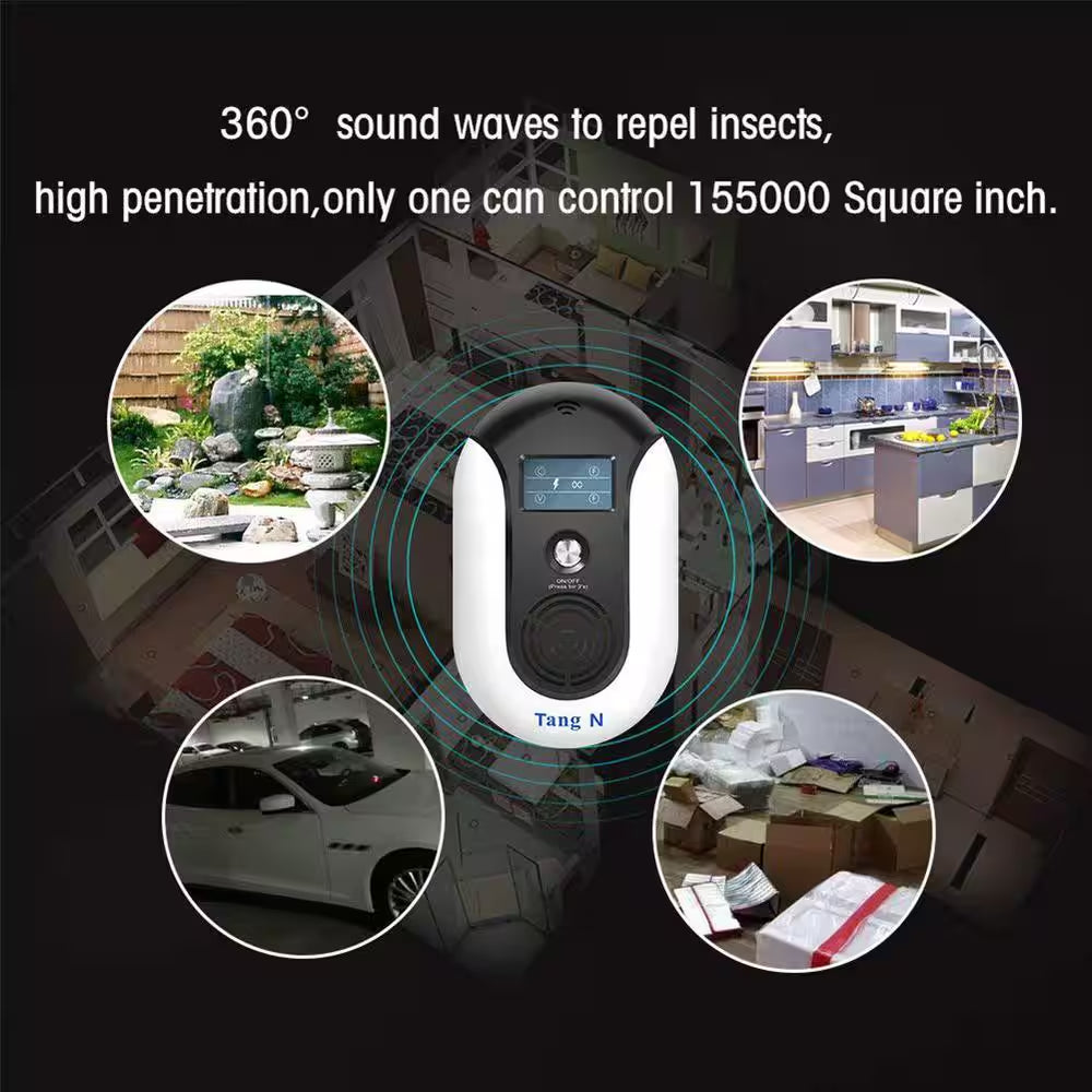 5-Watt Ultrasonic Electronic Indoor Pests Repeller Black Color