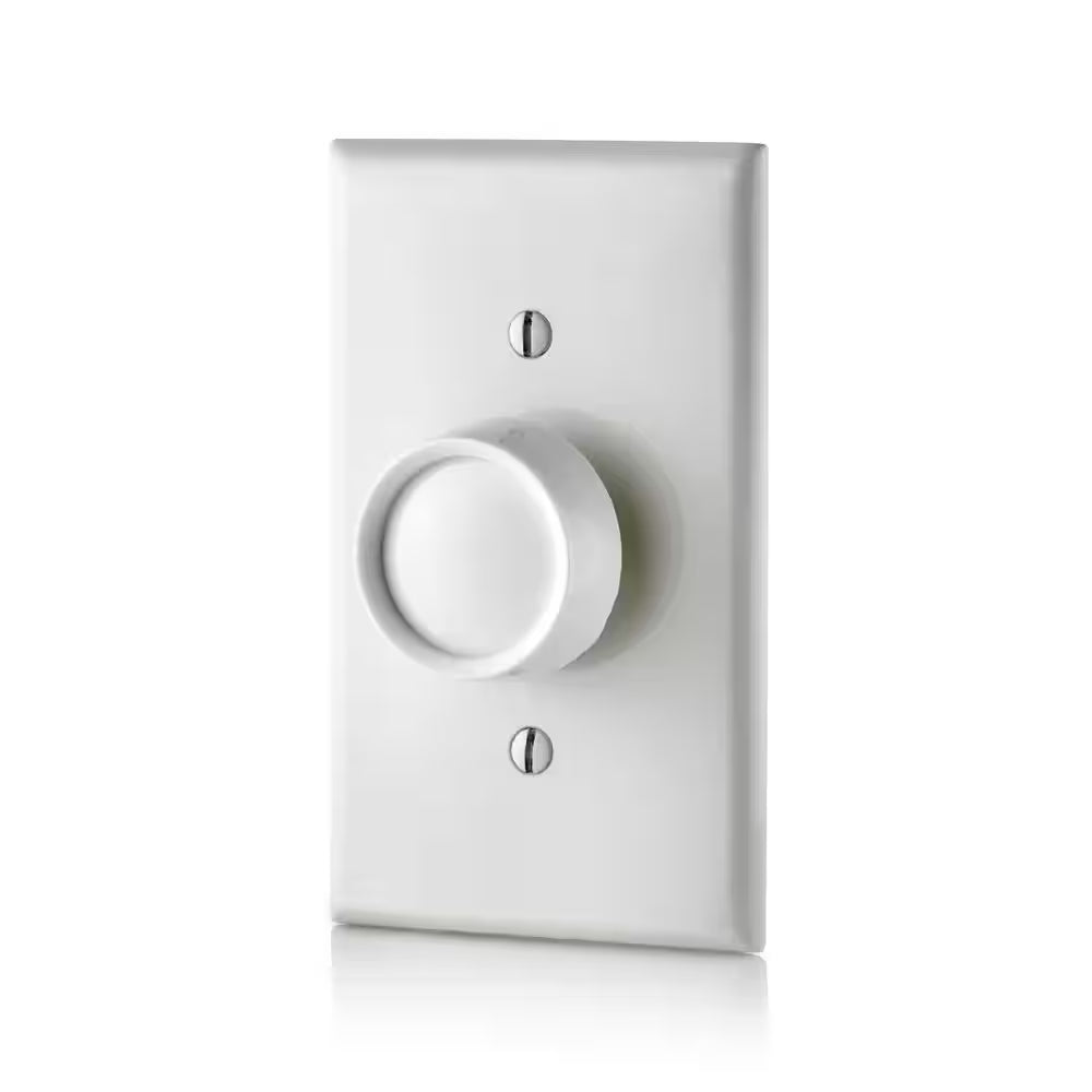 Trimatron Rotary Dimmer Switch for Dimmable LED, Halogen and Incandescent Bulbs - White RNL06-TW