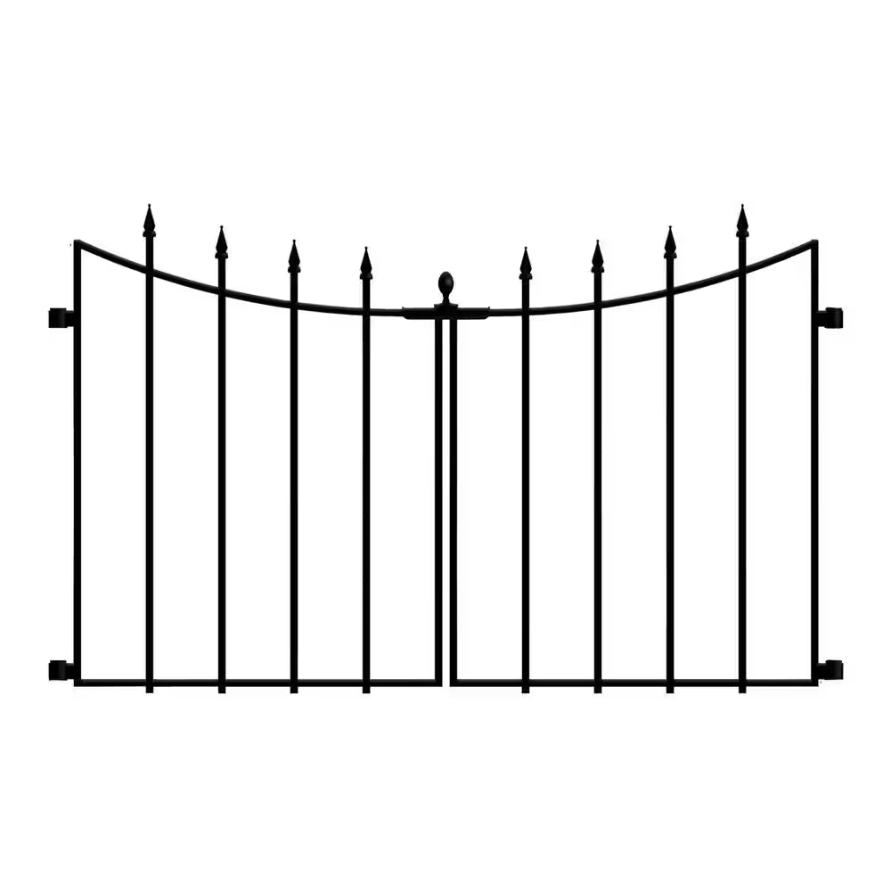Empire/Westbrook 28 In. Black Steel Decorative Garden Fence Gate