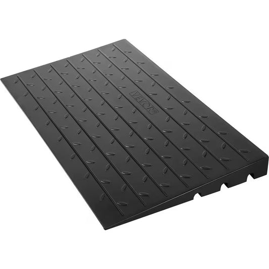 Rubber Threshold Ramp 2,202 Lbs. Load Cap Threshold Ramp Doorway 2.5 In. Rise and 3 Channels for Wheelchair and Scooter