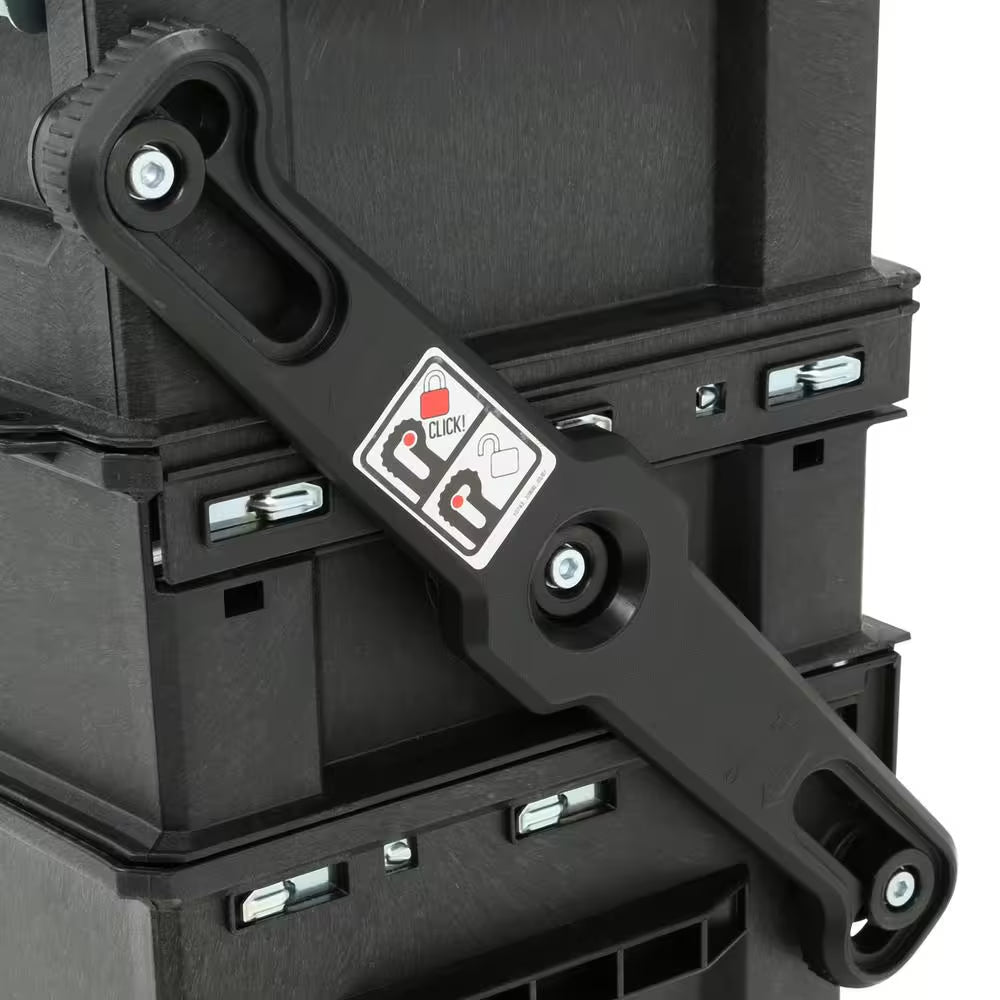 16 In. 4-In-1 Cantilever Tool Box Mobile Work Center with Removable Tray