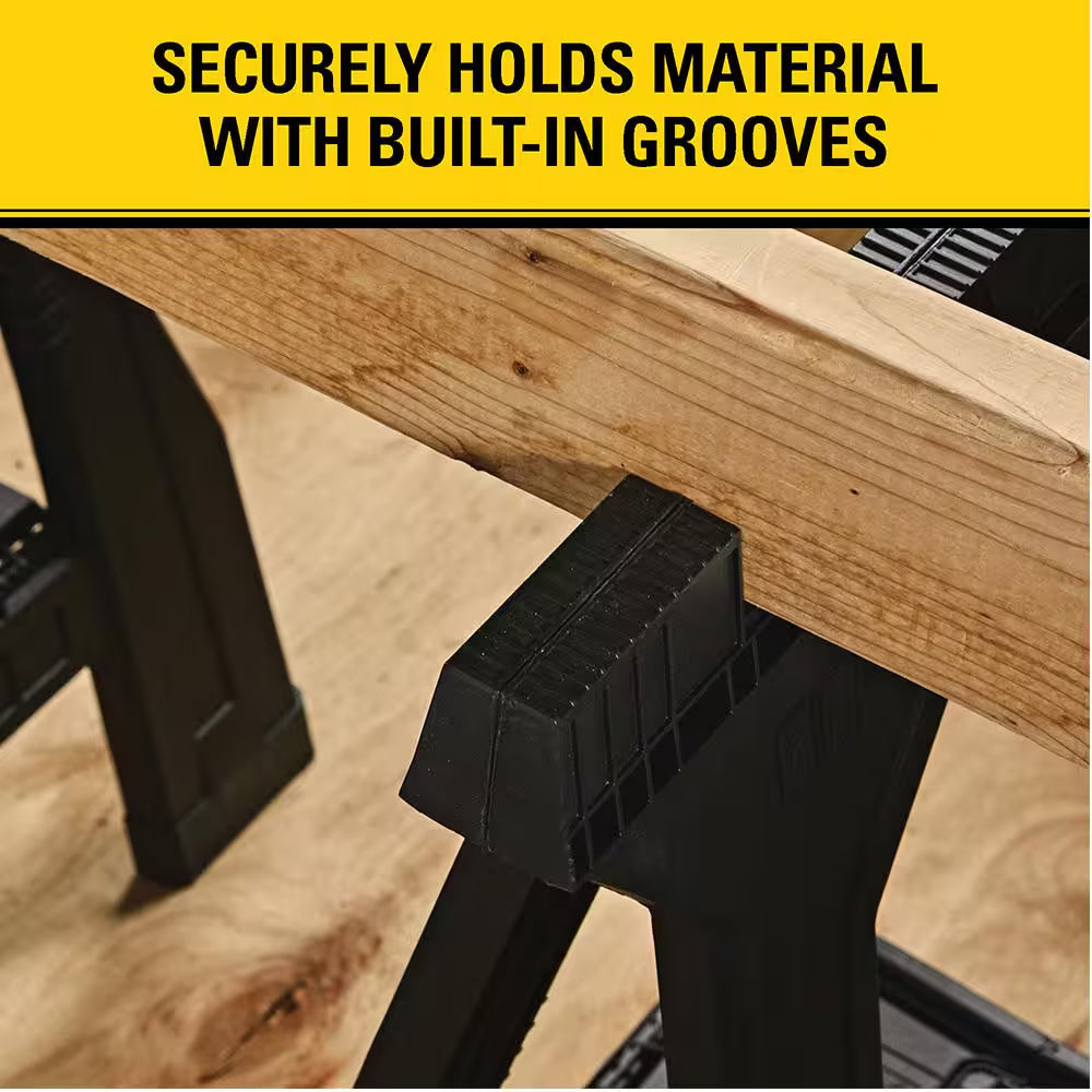 4 In. W X 32 In. H Plastic Folding Sawhorse (2 Pack)