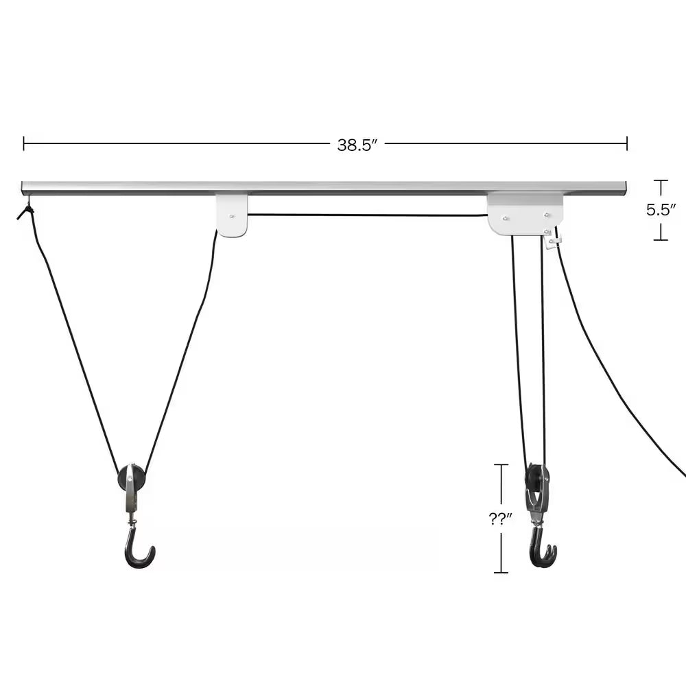 Black 1-Bike Ceiling Mount Heavy Duty Garage Bike Rack