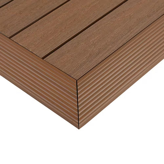 1/6 Ft. X 1 Ft. Quick Deck Composite Deck Tile outside Corner Fascia in Peruvian Teak (2-Pieces/Box)