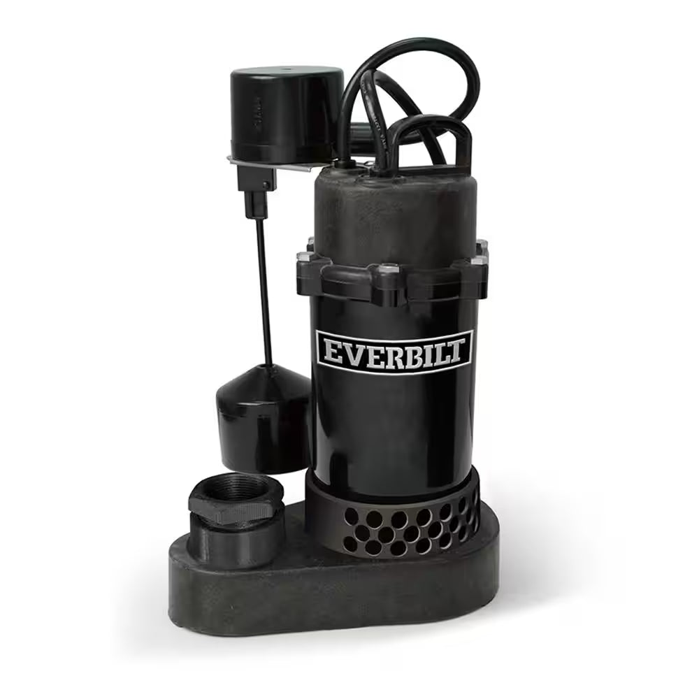 1/3 HP Aluminum Submersible Sump Pump Vertical Switch
