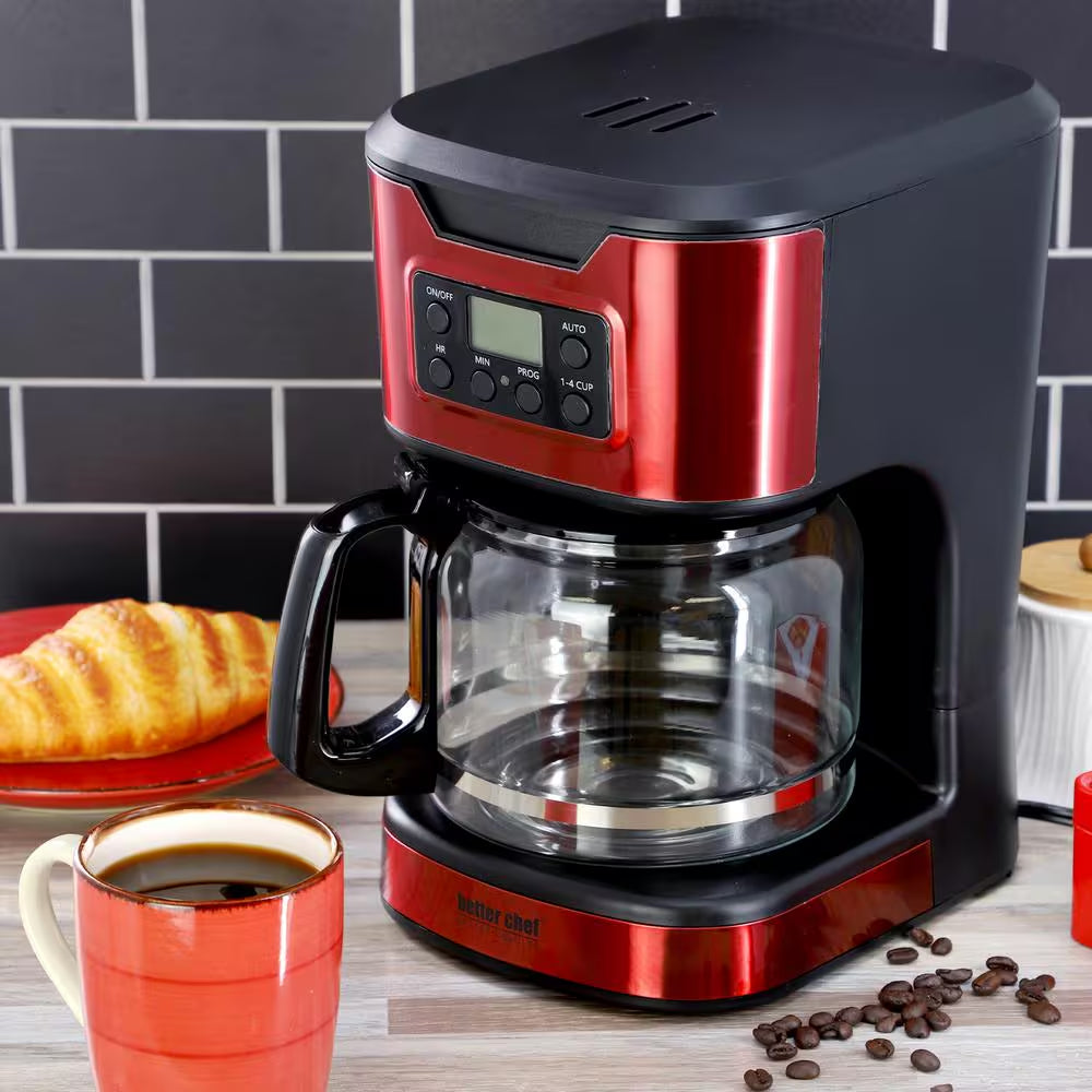 IM-127R 12-Cup Digital Coffee Maker Red