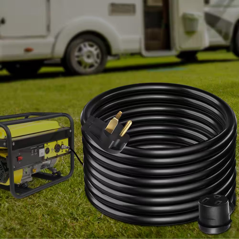 50 Ft. Heavy-Duty Outdoor 30 Amp 250-Volt Power Extension Generator Extension Cord for Welding Machines ETL Approved