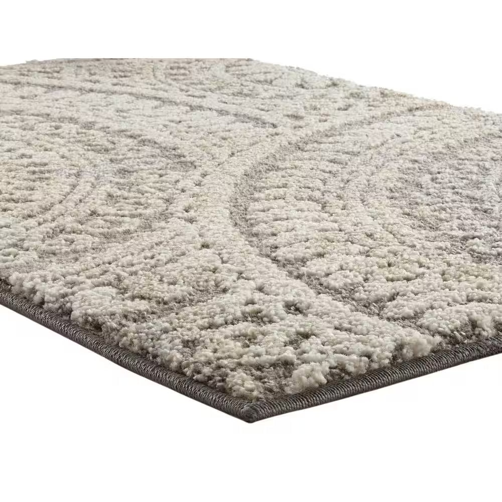 Spiral Medallion 7 Ft. X 9 Ft. Gray Geometric Area Rug