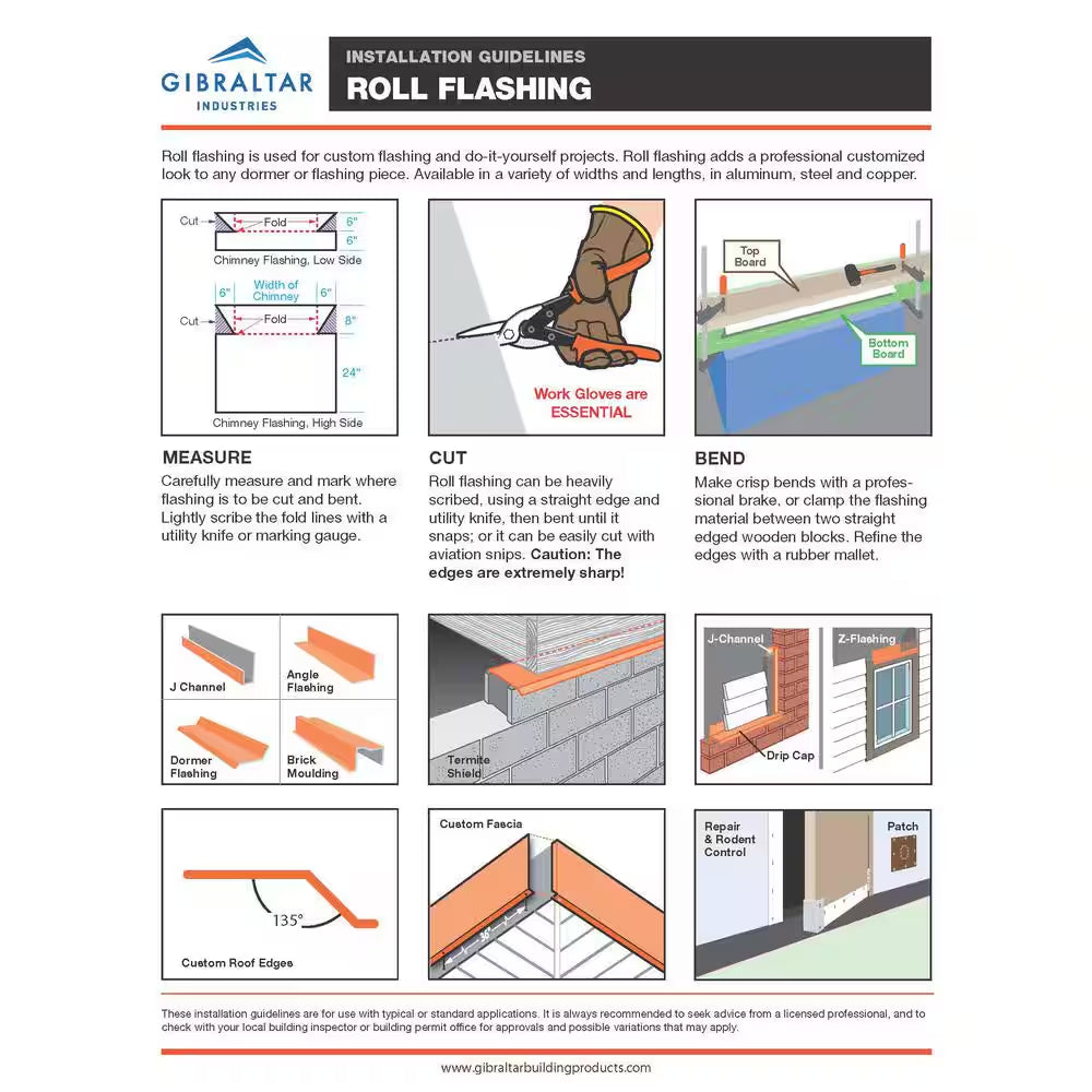 6 In. X 10 Ft. Brown/White Aluminum Roll Valley Flashing