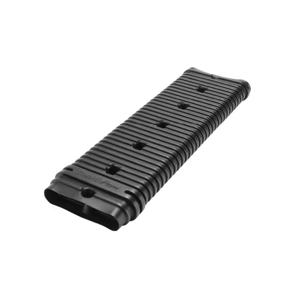 Stealth Flow 24 In. Black Vinyl Low Profile Downspout Extension Only