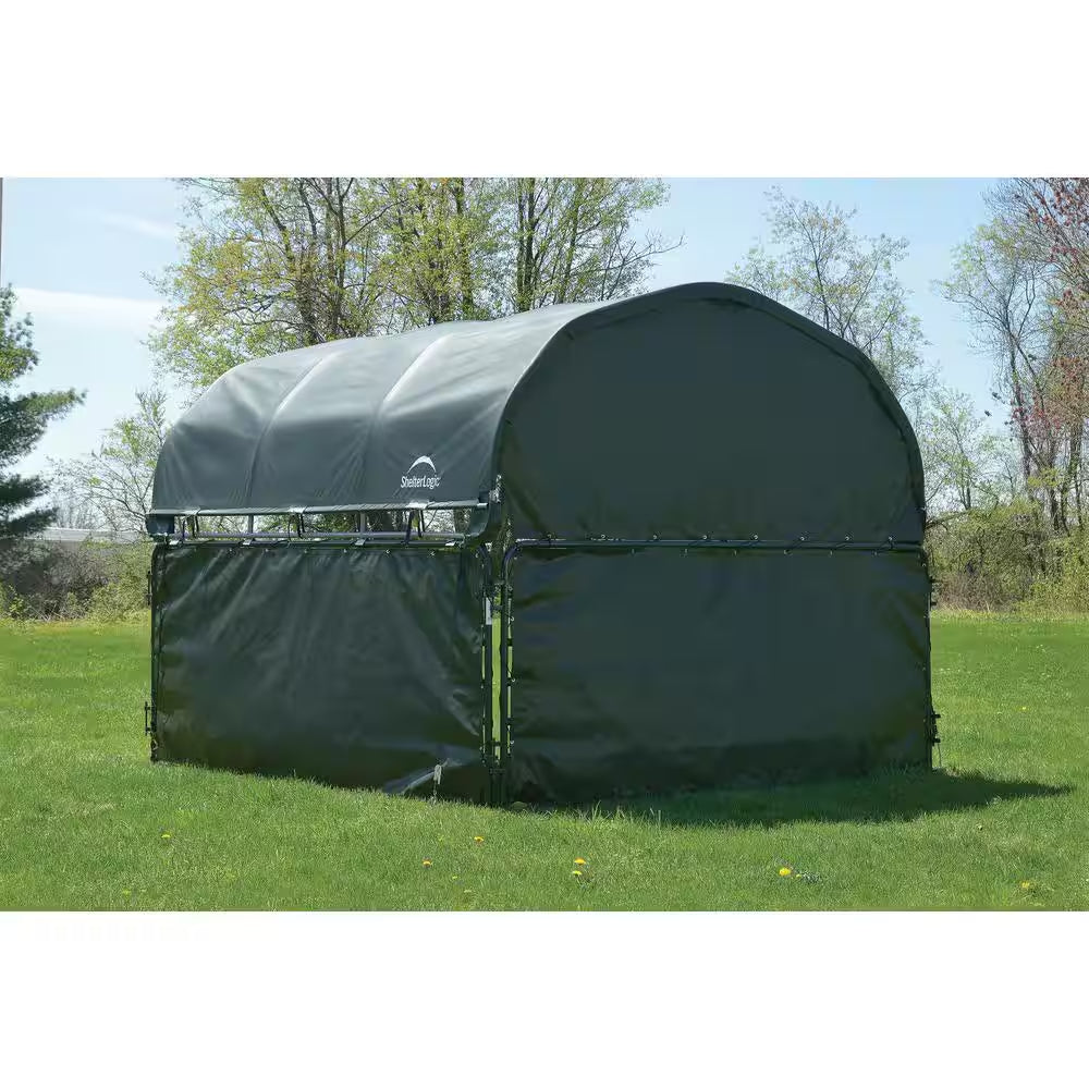 12 Ft. D X 12 Ft. W Enclosure Kit for Corral Shelter in Green with Uv-Treated, Heat-Sealed Panels
