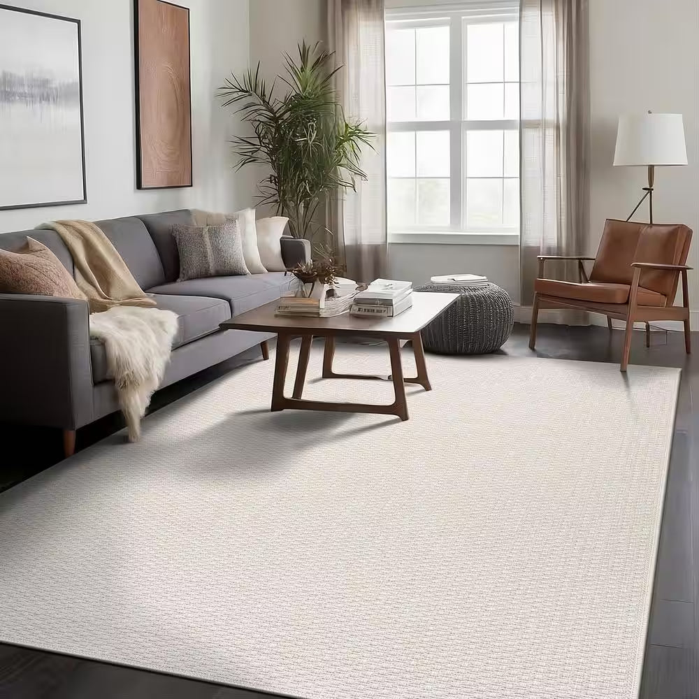 Wooly Bone 6 Ft. X 9 Ft. Solid Indoor Area Rug