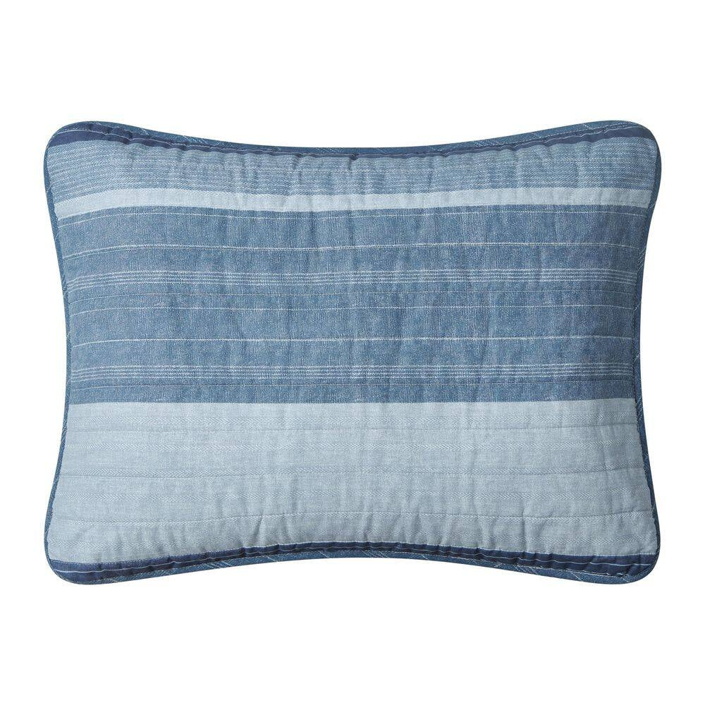Ridgeport 2-Piece Blue Cotton Twin Quilt Set