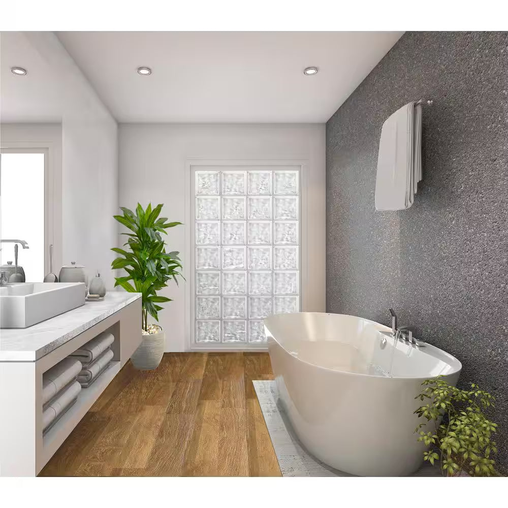 Nubio 4 In. Thick Series 12 In. X 12 In. X 4 In. (3-Pack) Wave Pattern Glass Block (Actual 11.75 X 11.75 X 3.88 In.)