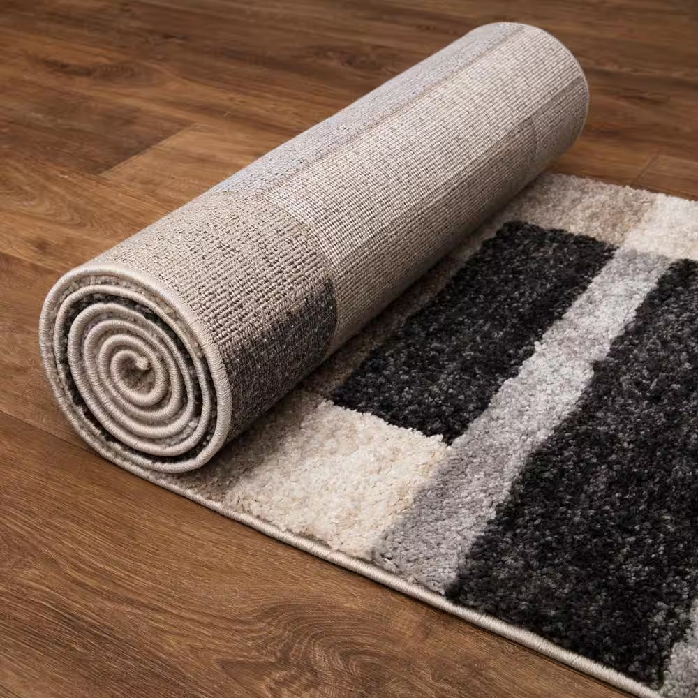 Square Multi-Colored 2 Ft. X 7 Ft. Geometric Runner Rug