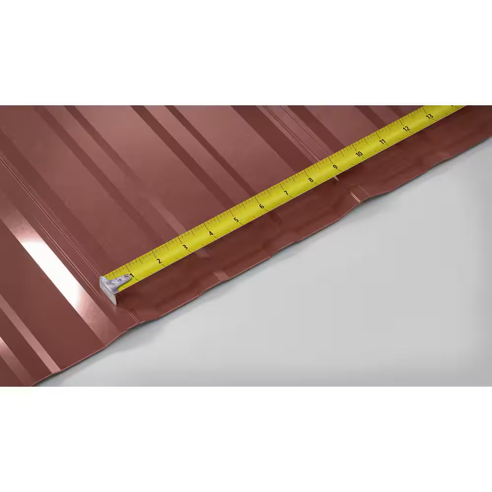 12 Ft. Sm-Rib Galvalume Steel 29-Gauge Roof/Siding Panel in Red