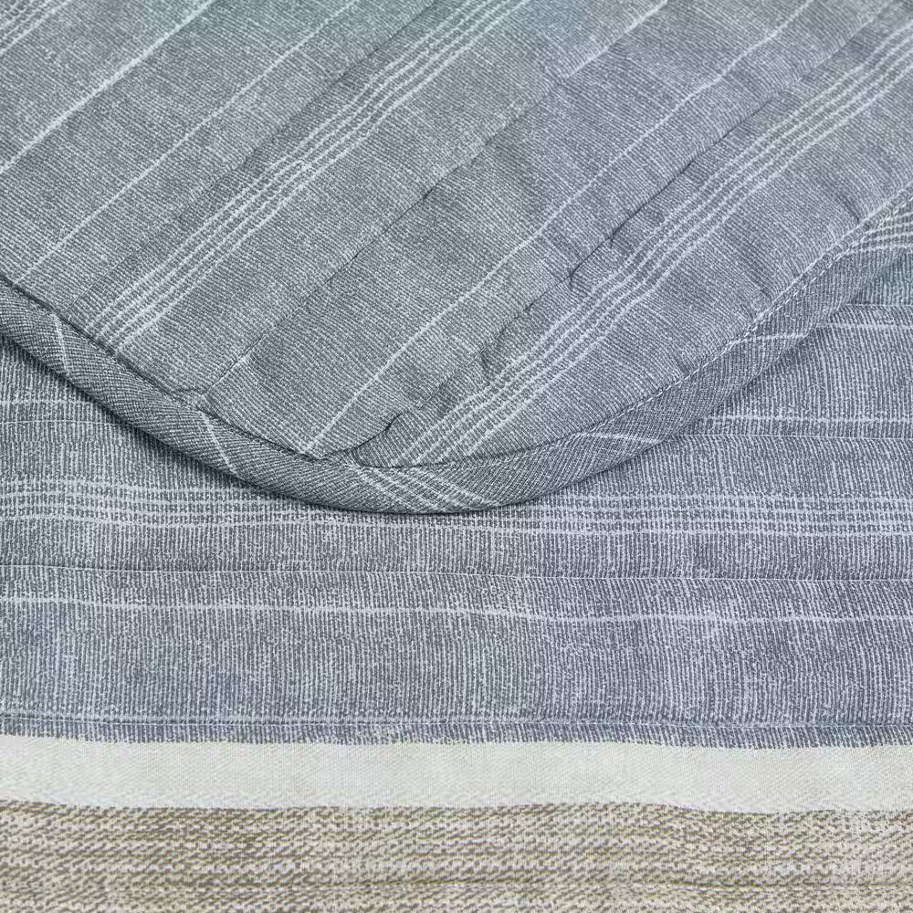 Ridgeport 3-Piece Beige Cotton Full/Queen Quilt Set