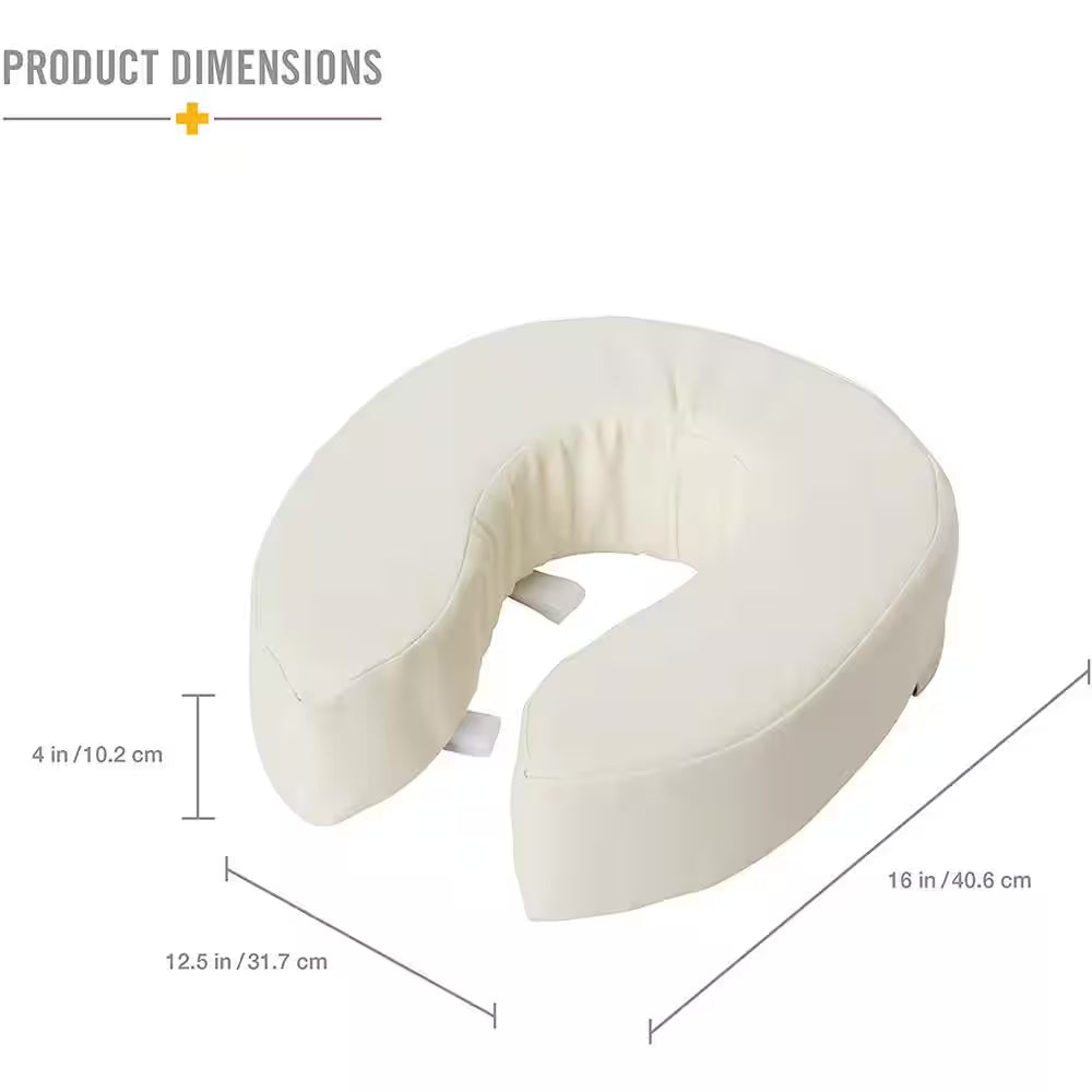 Vinyl Cushion 4 In. round Front Toilet Seat in White