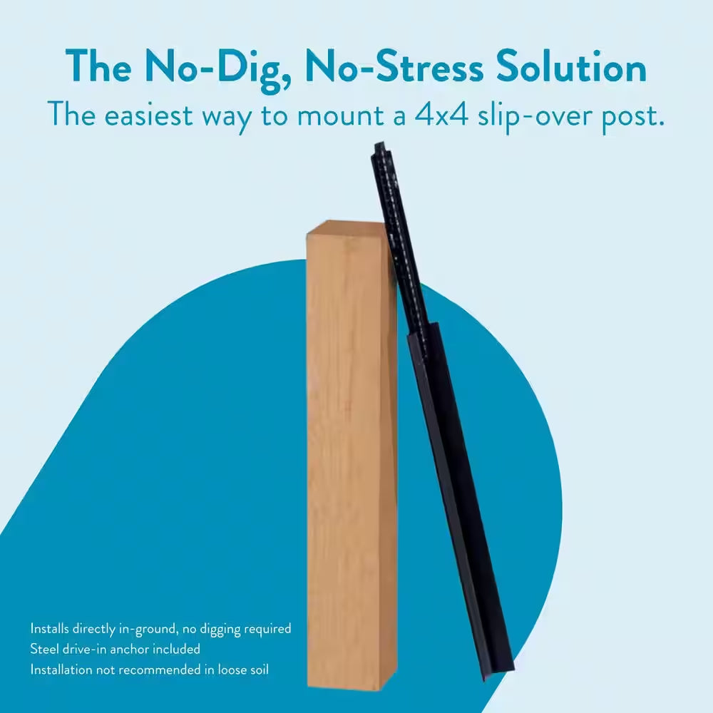 In-Ground Post Anchor Kit, Wood and Steel