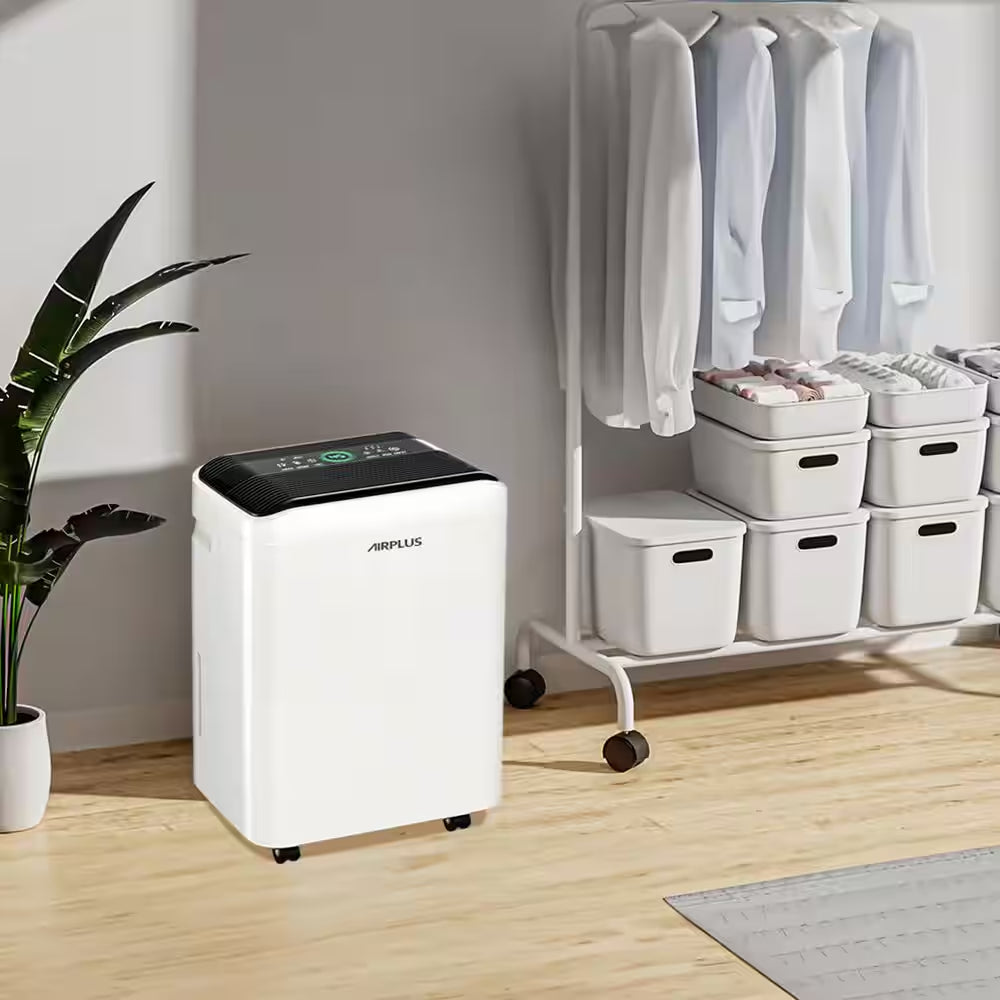 50 Pt. 4,500 Sq. Ft. Dehumidifier in White with Drain Hose and Bucket, Auto Defrost, Low Noise, Dehumidify Efficiently