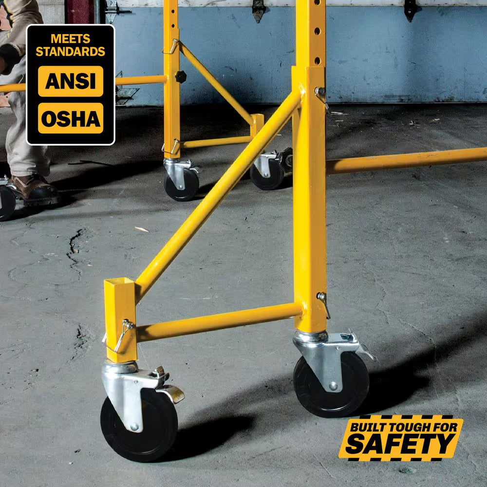 14 In. Scaffold Outriggers with 5 In. Heavy Duty Caster Wheels, Compatible with  Baker Scaffolding, 4-Pack
