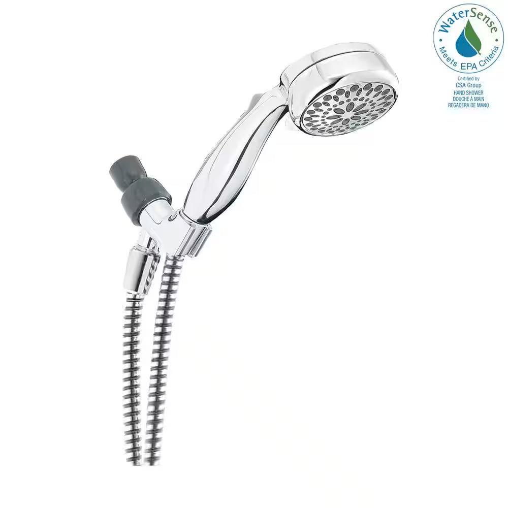 7-Spray Wall Mount Handheld Shower Head 1.8 GPM in Chrome