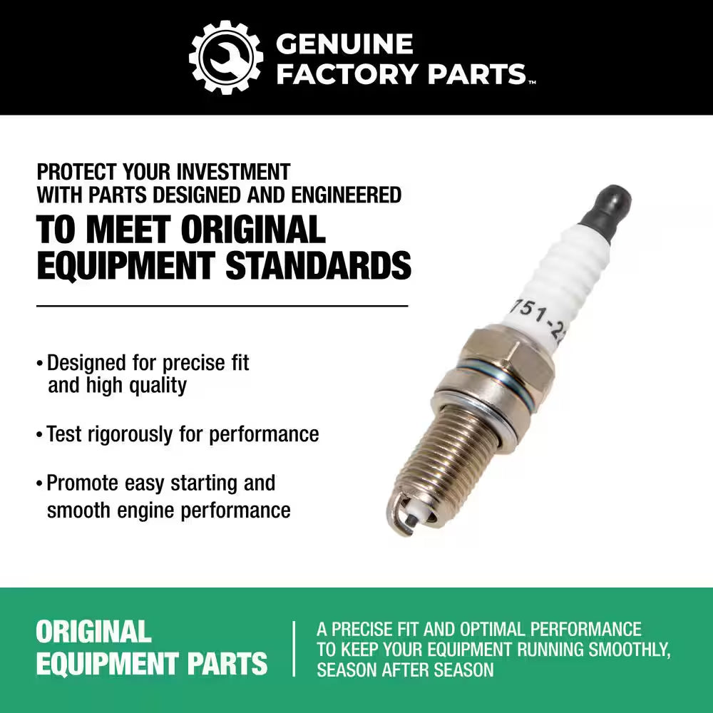 Original Equipment 13/16 In. Spark Plug for Walk-Behind Mowers with Premium OHV Engines, OE# 951-10630,751-10630