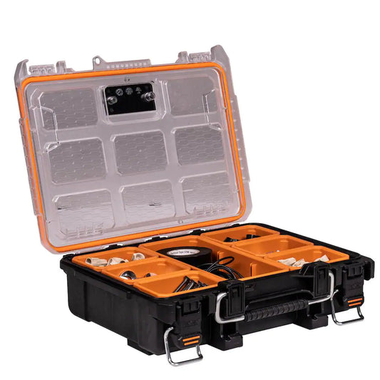 Pro Gear System Gen 2.0 Heavy Duty Impact Resistant Multi-Section Tool and Small Parts Organizer with Transparent Lid