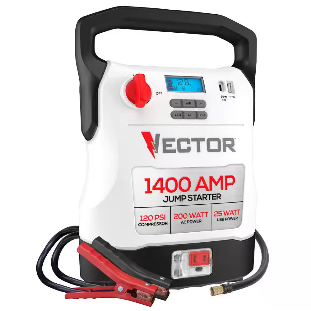 1400 Amp Jump Starter, Compressor, USB and AC Power