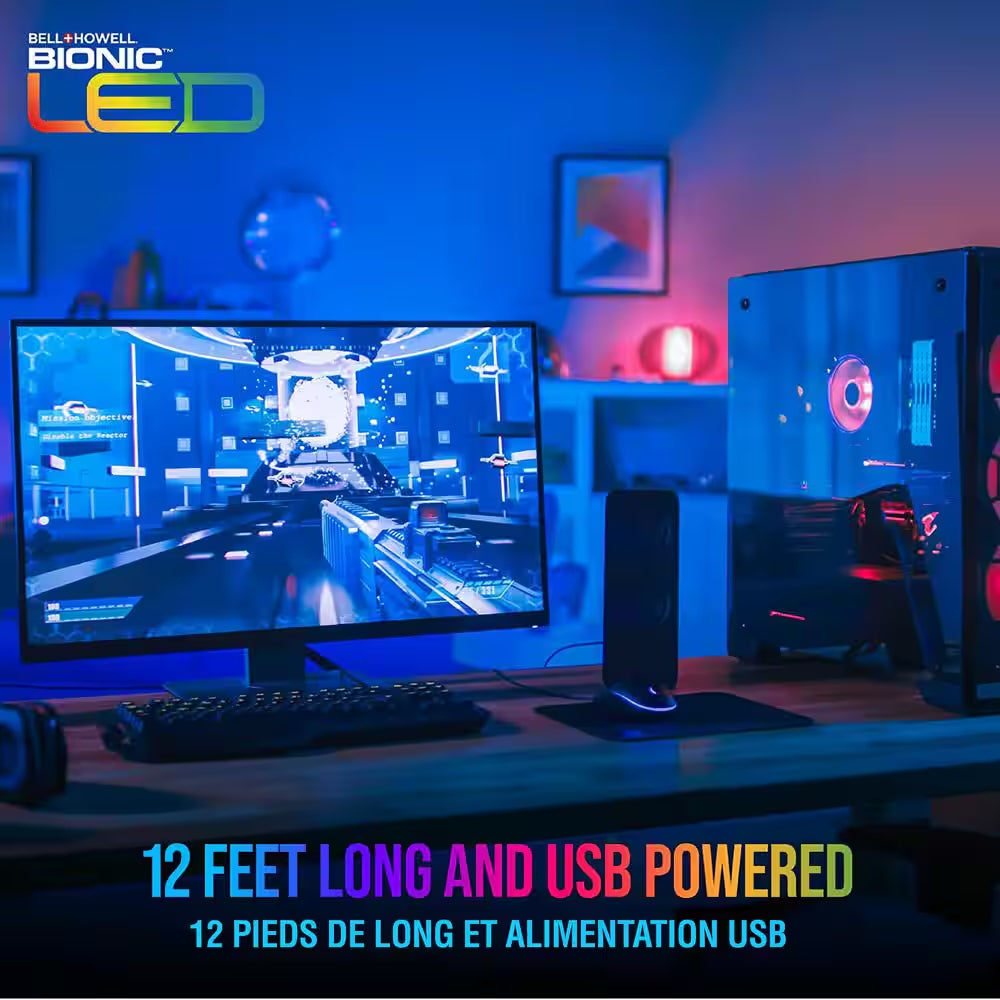 95 Lumens 16 Colors 4 Modes LED Strip Light Tape Light with Remote Control