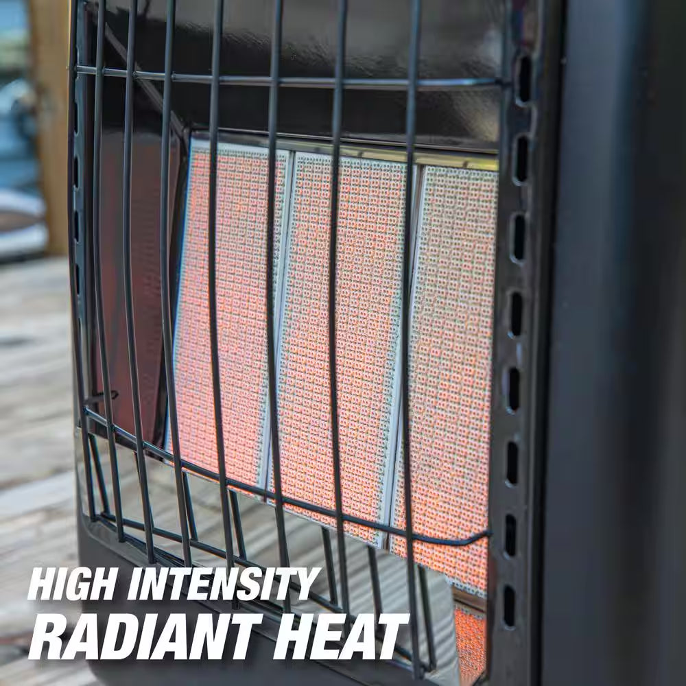 18,000 BTU Cabinet Propane Outdoor Space Heater with Hose and Regulator