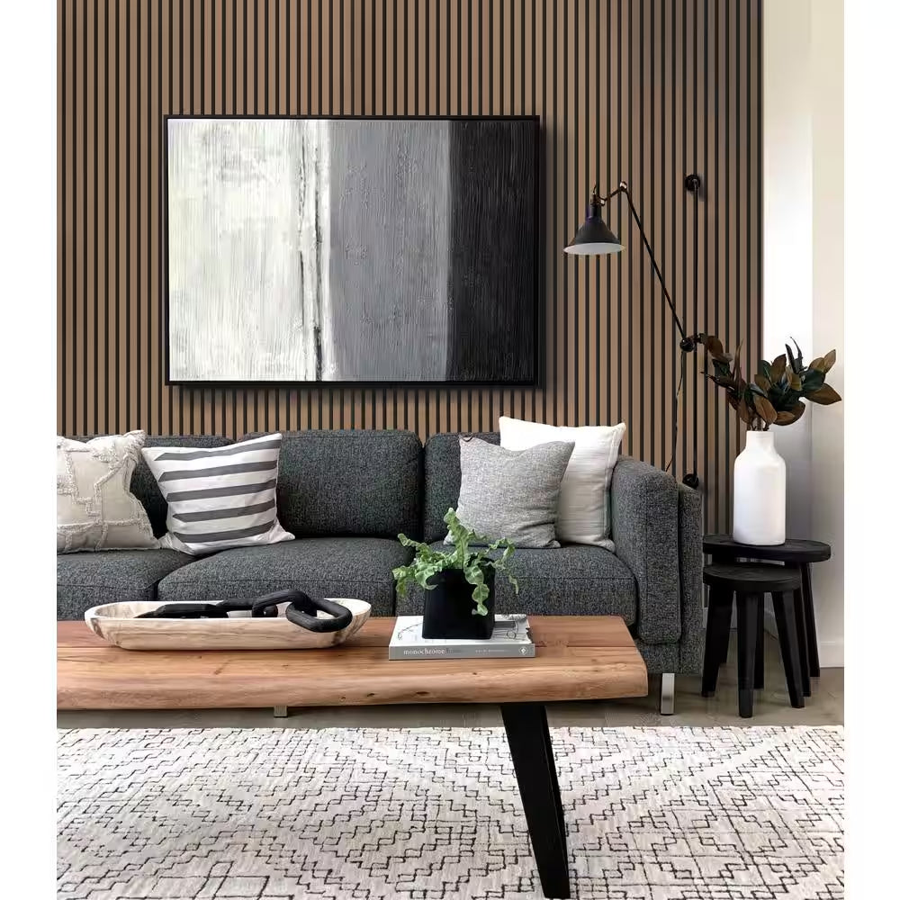 5/16" X 48" X 96" Natural Oak Decorative Slat Wall Panel