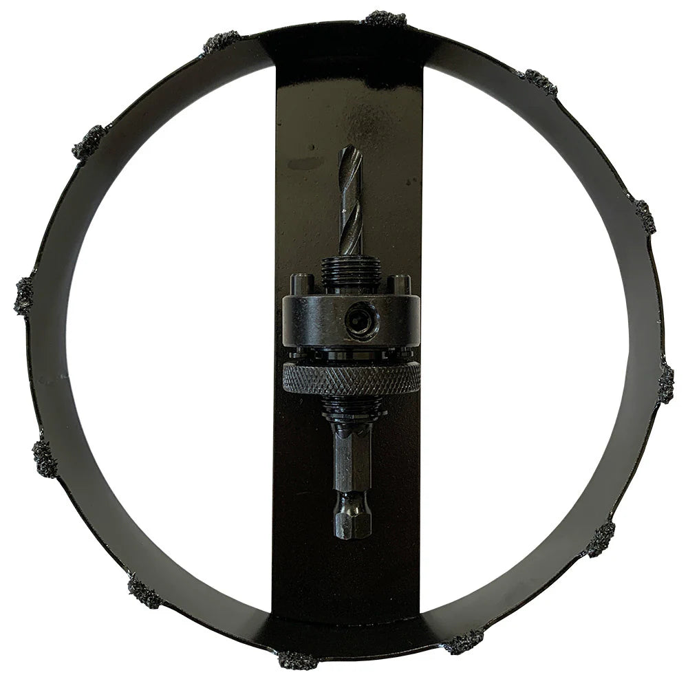 6-3/8-In Carbide-Grit Arbored Recessed Lighting Hole Saw