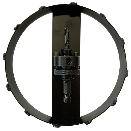 6-3/8-In Carbide-Grit Arbored Recessed Lighting Hole Saw
