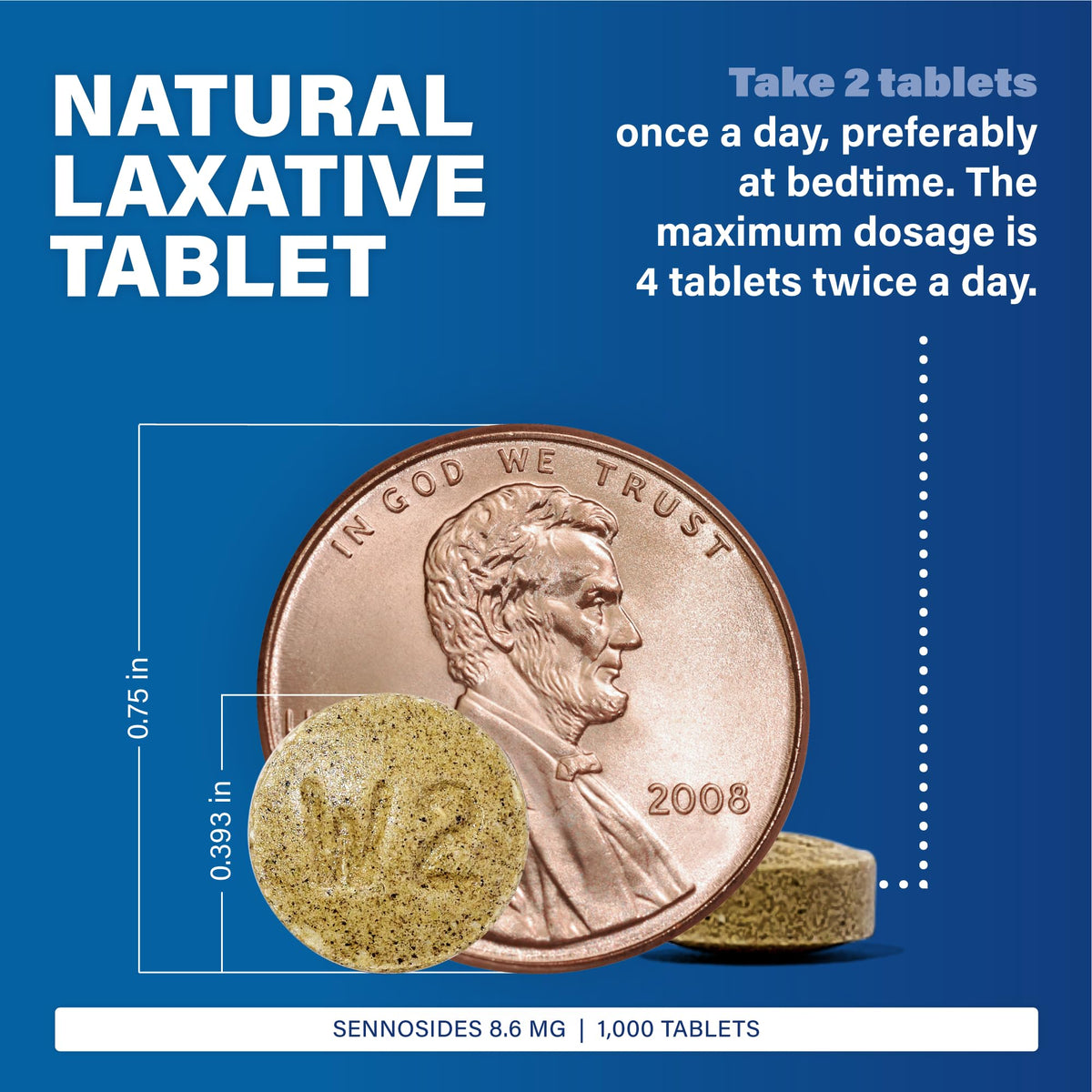 Major Sennosides 8.6mg Laxative 1000 Tablets