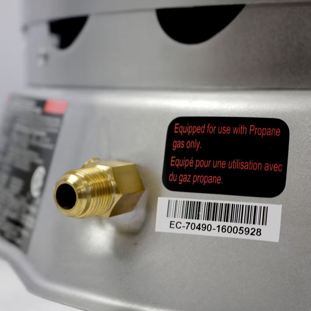 80,000 BTU Convection Portable Propane Outdoor Space Heater with 10 Ft. Hose and Regulator