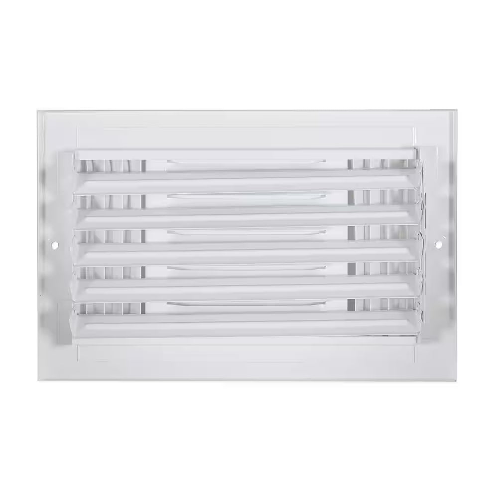 10 In. X 6 In. 3-Way Steel Wall/Ceiling Registered, White