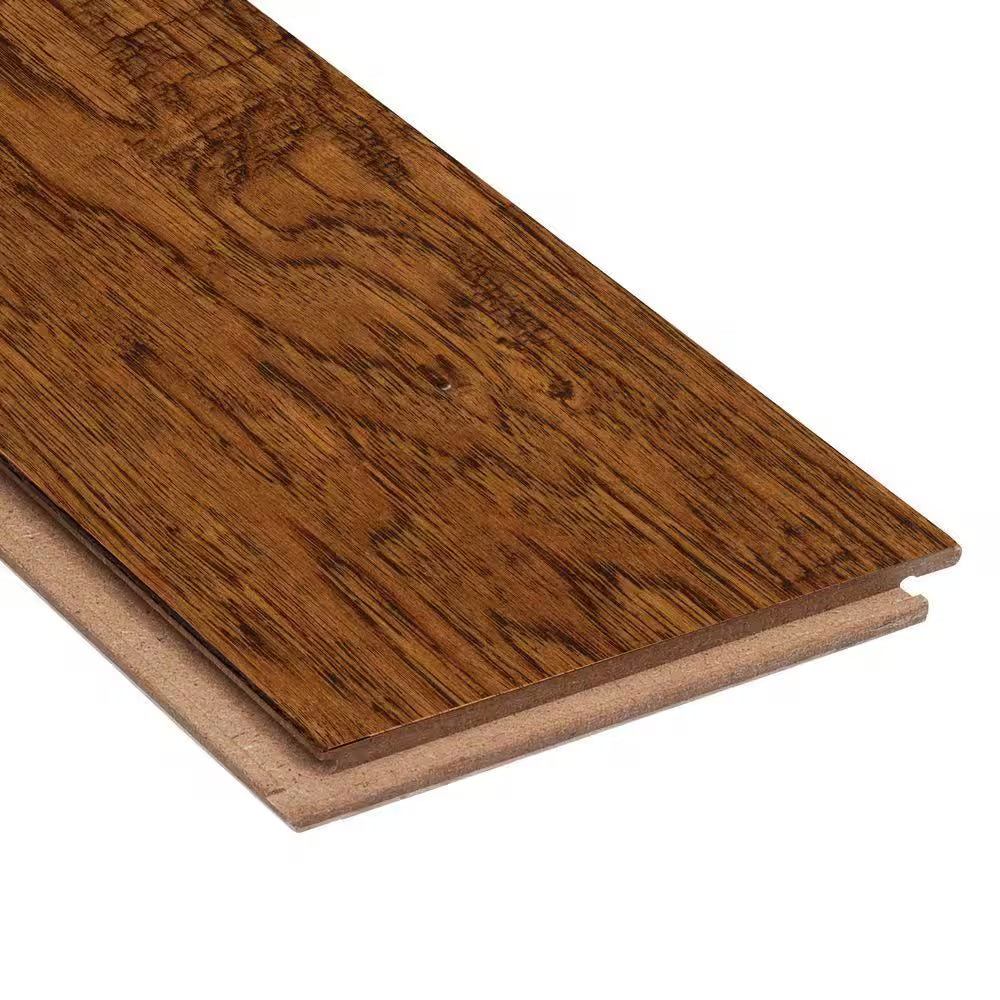 Distressed Palermo Hickory 3/8 In. T X 5 In. W Hand Scraped Engineered Hardwood Flooring (26.3 Sqft/Case)